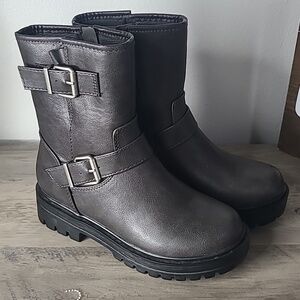 NEW Soda Black Combat & Moto Boots